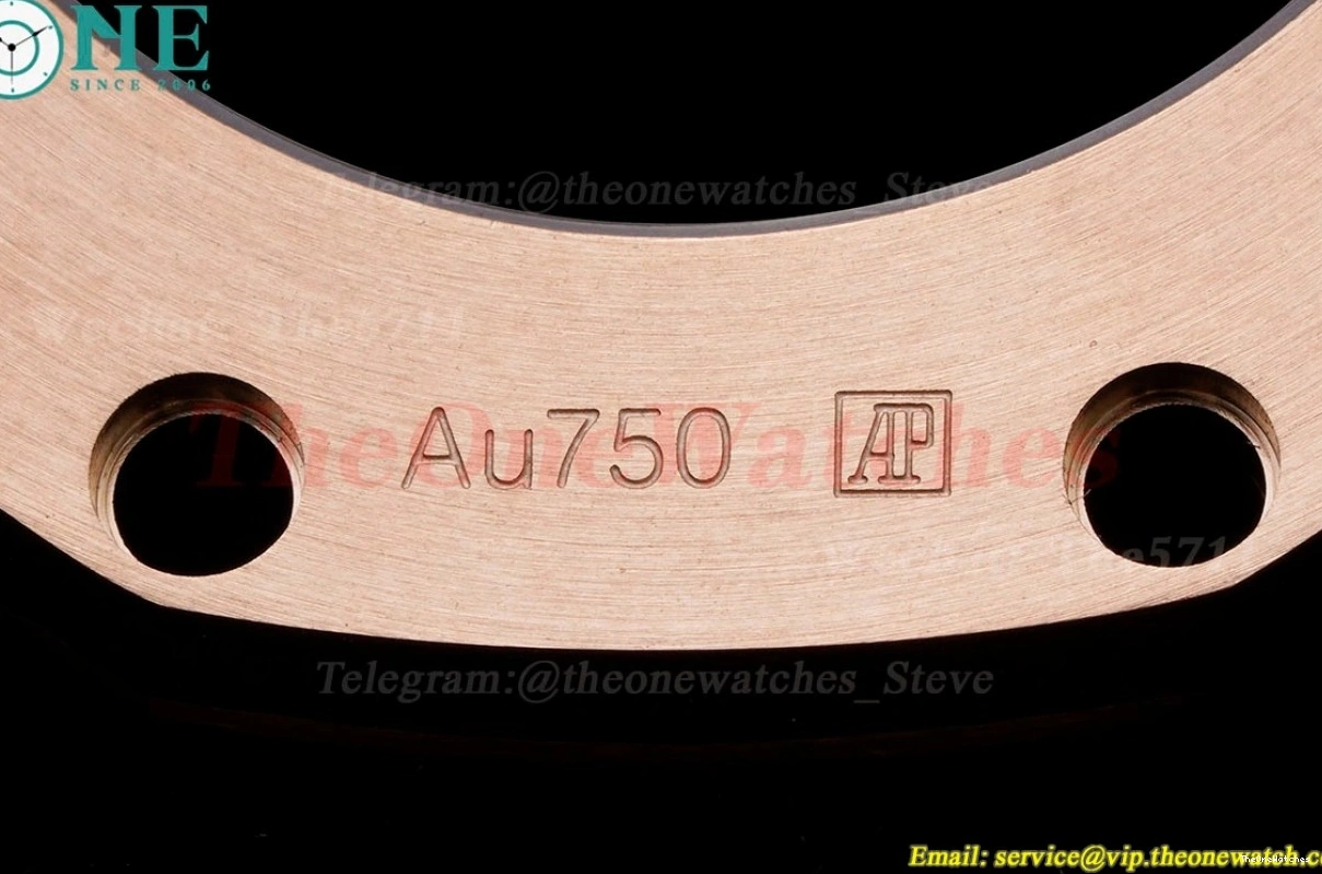 Gold 42mm Blue Oak Royal Offshore APF A7750 RG RG 0303